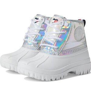 Tommy Hilfiger Big Kids White Iridescent Danni Boots